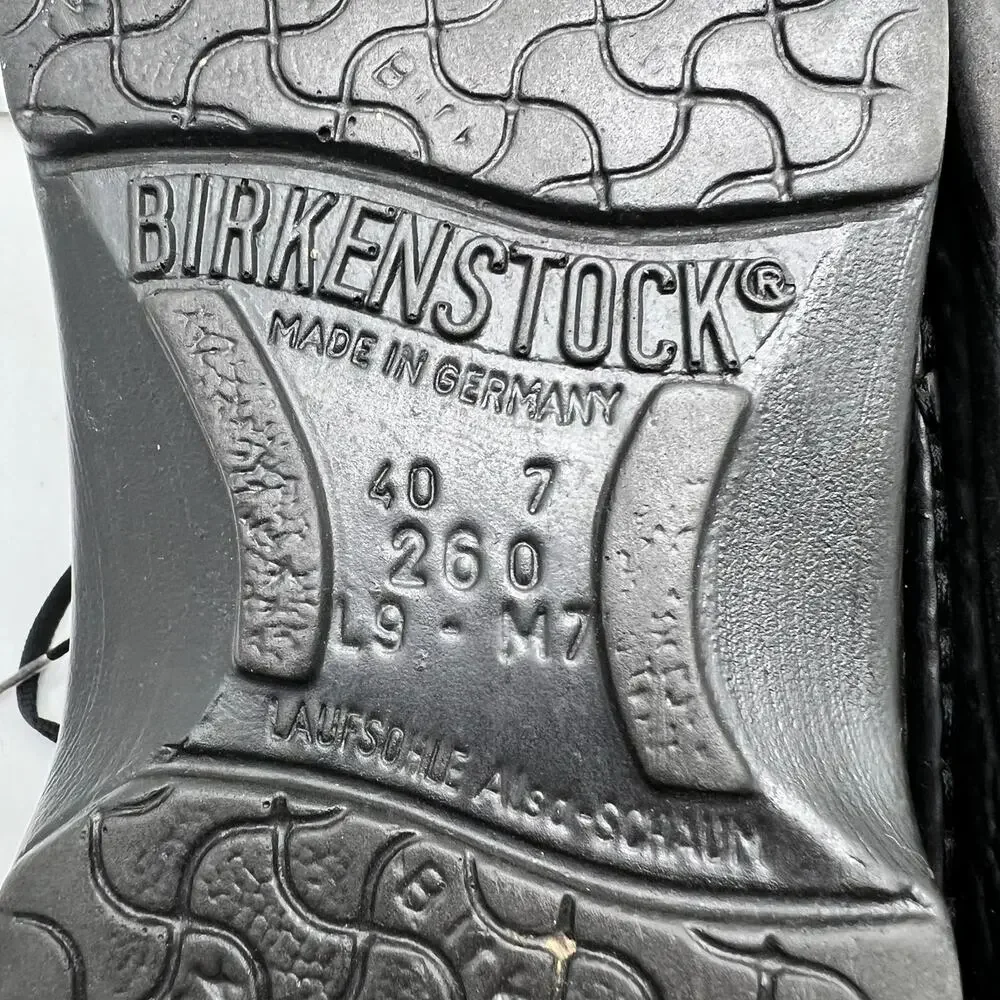Birkenstock Shoes Mens 7 Womens 9 Oxford Black Leather Lace Up Casual Comfort